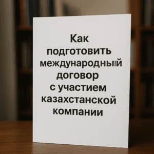 Как подготовить международный договор с участием казахстанской компании