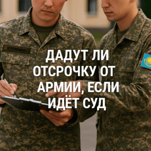 отсрочка от армии при судебном процессе в Казахстане