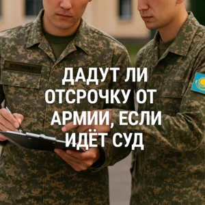 отсрочка от армии при судебном процессе в Казахстане