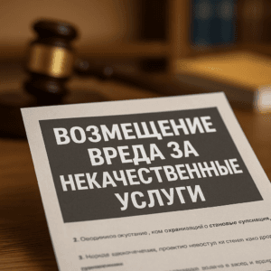 возмещение вреда за некачественные услуги