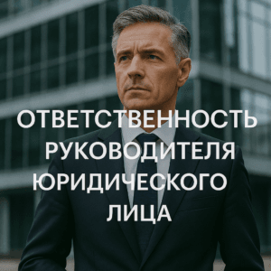 Ответственность руководителя юридического лица